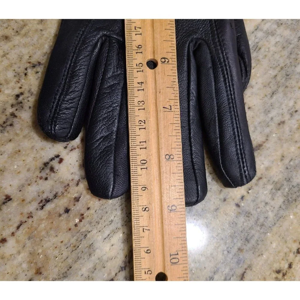 Thinsulate Insulation Women's Size L Black Soft Leather Quilted 40 Gram Biker